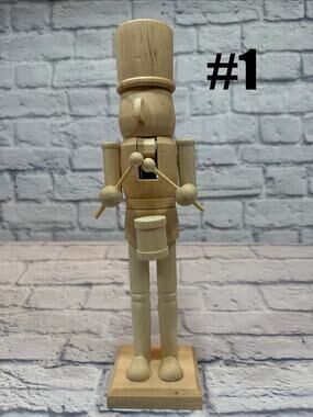 NEW 14” Paintable Wooden Drummer Nutcracker Make Market Unfinished Marching Band